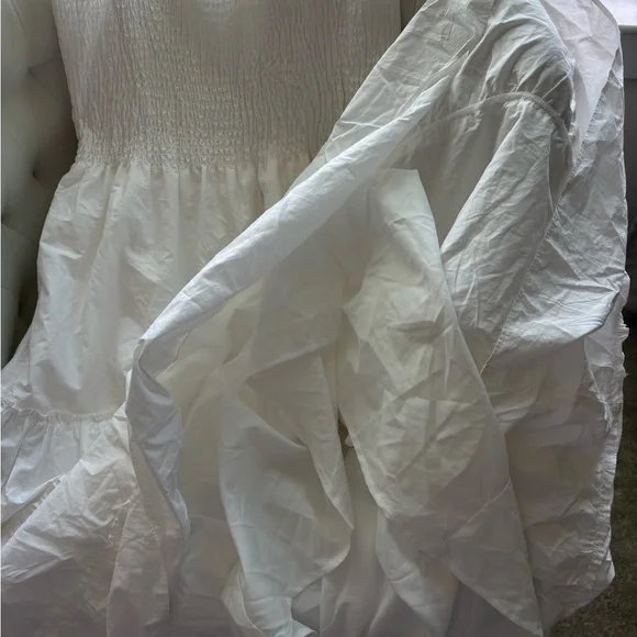 Nwot Philosophy Ivory Ruffled Kids Dress size medium 100% cotton - Picture 5 of 8